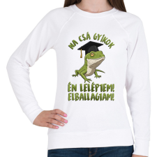 PRINTFASHION Na csá gyíkok én leléptem! - Női pulóver - Fehér női pulóver, kardigán