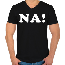 PRINTFASHION NA - Férfi V-nyakú póló - Fekete férfi póló