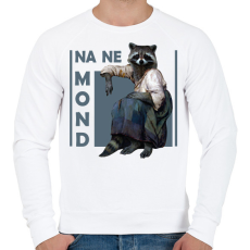 PRINTFASHION Na ne mond - Mosómedve - Férfi pulóver - Fehér