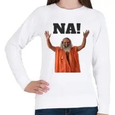 PRINTFASHION Na - Női pulóver - Fehér női pulóver, kardigán