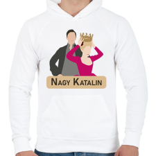 PRINTFASHION Nagy Katalin - A kezdetek - Férfi kapucnis pulóver - Fehér női pulóver, kardigán