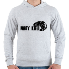 PRINTFASHION Nagy Kifli - páros minta - Férfi kapucnis pulóver - Sport szürke férfi pulóver, kardigán