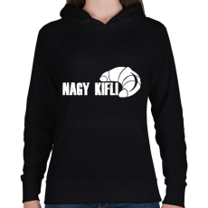 PRINTFASHION NAGY KIFLI - páros minta - Női kapucnis pulóver - Fekete