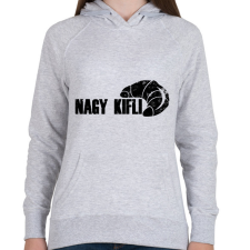 PRINTFASHION Nagy Kifli - páros minta - Női kapucnis pulóver - Sport szürke női pulóver, kardigán