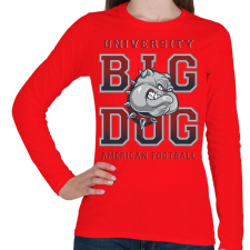 PRINTFASHION Nagy kutya - Női hosszú ujjú póló - Piros női póló