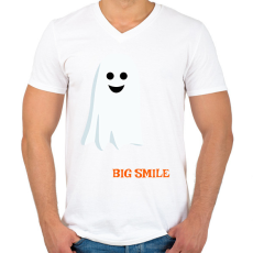 PRINTFASHION Nagy mosoly... - Férfi V-nyakú póló - Fehér