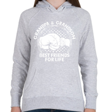 PRINTFASHION Nagyapa - Női kapucnis pulóver - Sport szürke