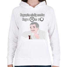 PRINTFASHION Nagyapám mindig mondta - Női kapucnis pulóver - Fehér