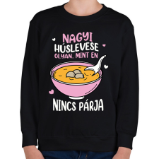 PRINTFASHION Nagyi húslevese - Gyerek pulóver - Fekete gyerek pulóver, kardigán