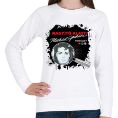 PRINTFASHION Nagyító alatt MJ 6 - Női pulóver - Fehér