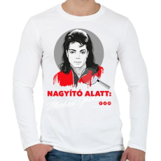 PRINTFASHION Nagyító alatt MJ 7 - Férfi hosszú ujjú póló - Fehér