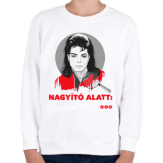PRINTFASHION Nagyító alatt MJ 7 - Gyerek pulóver - Fehér