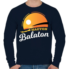 PRINTFASHION Nagyon Balaton - Férfi pulóver - Sötétkék férfi pulóver, kardigán