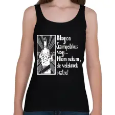 PRINTFASHION nagyon szimpatikus vagy...w - Női atléta - Fekete női trikó