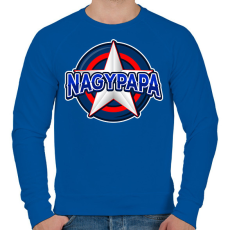 PRINTFASHION NAGYPAPA - Férfi pulóver - Királykék