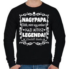PRINTFASHION Nagypapa mítosz - Férfi pulóver - Fekete férfi pulóver, kardigán