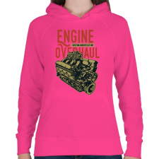 PRINTFASHION Nagyszervíz - Női kapucnis pulóver - Fukszia női pulóver, kardigán