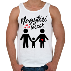 PRINTFASHION Nagytesó leszek - Férfi atléta - Fehér