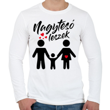PRINTFASHION Nagytesó leszek - Férfi hosszú ujjú póló - Fehér férfi póló