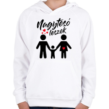 PRINTFASHION Nagytesó leszek - Gyerek kapucnis pulóver - Fehér gyerek pulóver, kardigán
