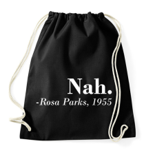 PRINTFASHION Nah - Rosa Parks - Sportzsák, Tornazsák - Fekete tornazsák