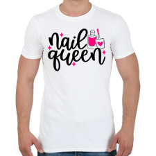 PRINTFASHION Nail Queen - Férfi póló - Fehér férfi póló