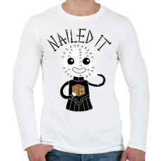 PRINTFASHION Nailed it - Férfi hosszú ujjú póló - Fehér