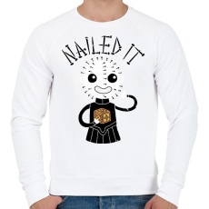 PRINTFASHION Nailed it - Férfi pulóver - Fehér