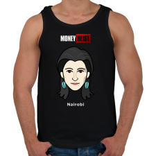 PRINTFASHION Nairobi - Férfi atléta - Fekete atléta, trikó