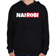 PRINTFASHION NAIROBI - Gyerek kapucnis pulóver - Fekete