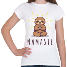 PRINTFASHION Namaste - Lajháros - Női póló - Fehér