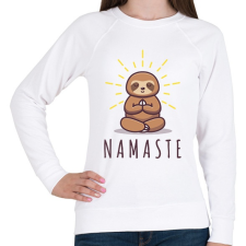 PRINTFASHION Namaste - Lajháros - Női pulóver - Fehér női pulóver, kardigán