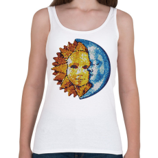 PRINTFASHION Nap és Hold - Női atléta - Fehér
