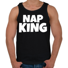 PRINTFASHION Nap King - Férfi atléta - Fekete