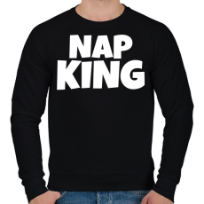 PRINTFASHION Nap King - Férfi pulóver - Fekete