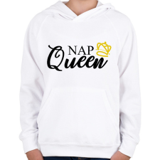 PRINTFASHION Nap Queen - Gyerek kapucnis pulóver - Fehér gyerek pulóver, kardigán