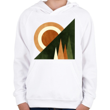 PRINTFASHION Naplemente 2 - Gyerek kapucnis pulóver - Fehér gyerek pulóver, kardigán