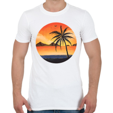 PRINTFASHION Naplemente - Férfi póló - Fehér férfi póló