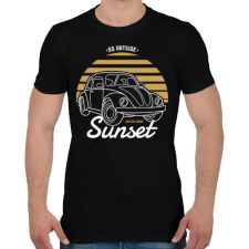 PRINTFASHION Naplemente - Férfi póló - Fekete férfi póló