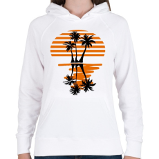 PRINTFASHION Naplemente  - Női kapucnis pulóver - Fehér