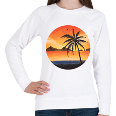 PRINTFASHION Naplemente - Női pulóver - Fehér