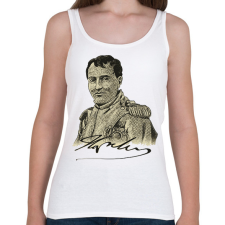 PRINTFASHION Napoleon Bonaparte - Női atléta - Fehér női trikó