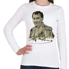 PRINTFASHION Napoleon Bonaparte  - Női hosszú ujjú póló - Fehér női póló