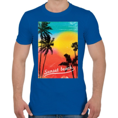 PRINTFASHION Napos part - Férfi póló - Királykék