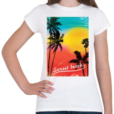 PRINTFASHION Napos part - Női póló - Fehér női póló