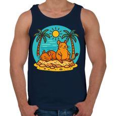 PRINTFASHION Napozó deguk - Férfi atléta - Sötétkék