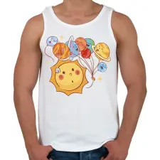 PRINTFASHION Naprendszer - Férfi atléta - Fehér atléta, trikó