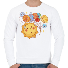 PRINTFASHION Naprendszer - Férfi pulóver - Fehér