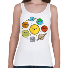 PRINTFASHION Naprendszer - Női atléta - Fehér női trikó