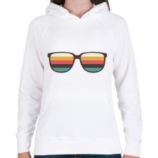 PRINTFASHION napszemüveg - Női kapucnis pulóver - Fehér női pulóver, kardigán